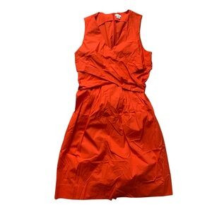 J by J. Crew Vibrant Orange Midi Dress 14